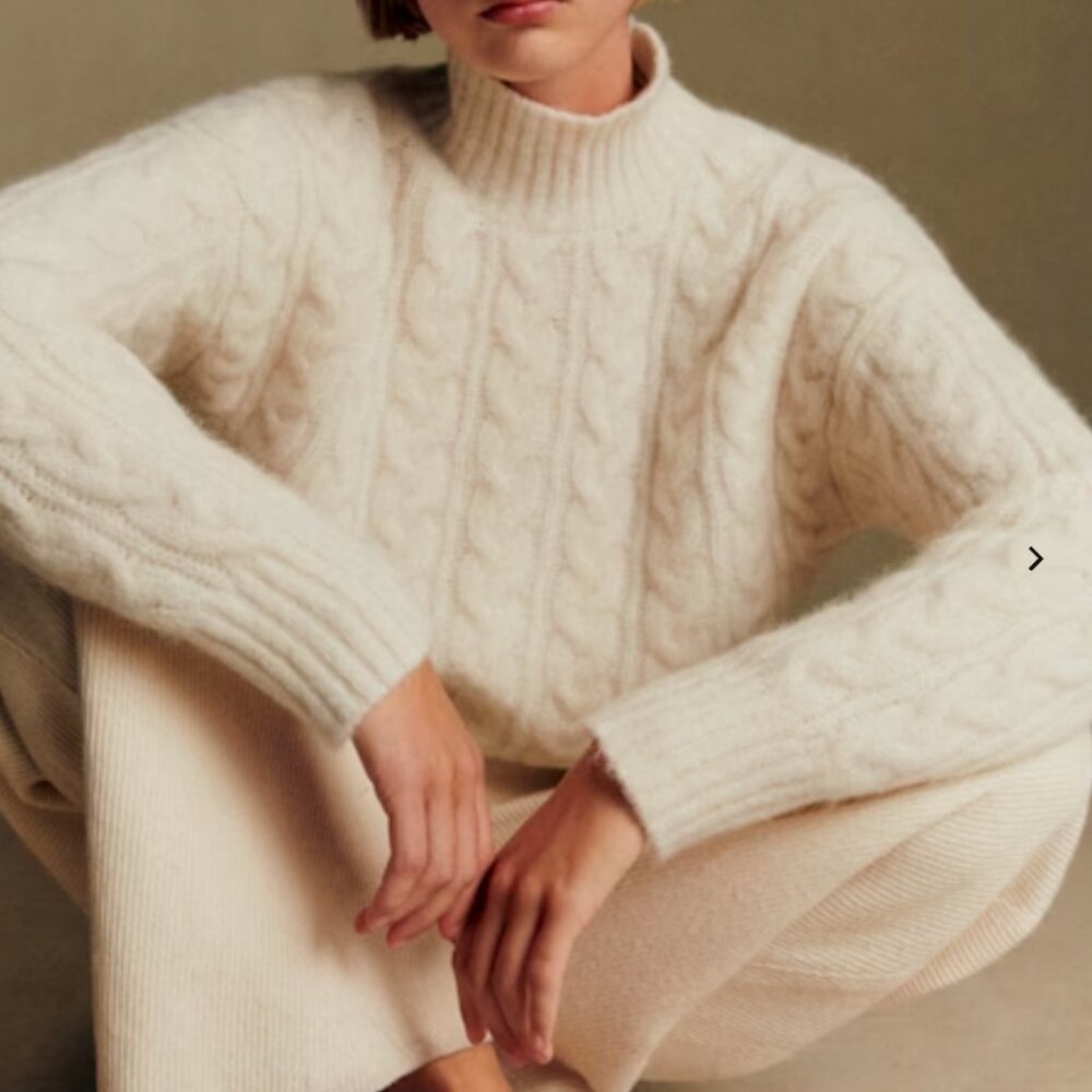 Sezane Hugo Jumper Ecru - Size M